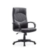Black Adjustable Alpha Leather chair with armrests