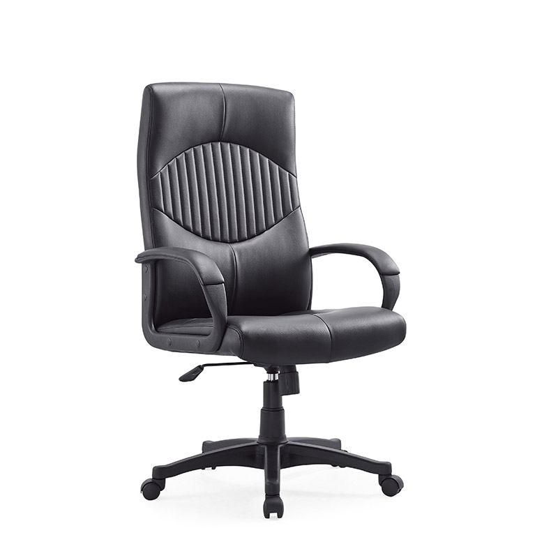 2 Black Adjustable Alpha Leather chair with armrests