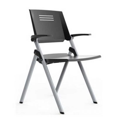 Foldable plastic shell chair with armrest by Alpha Industries