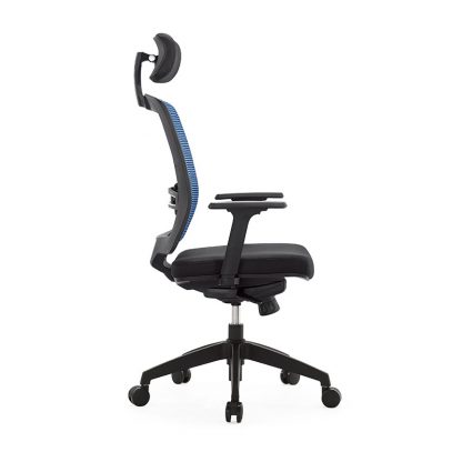 Alpha office chair with adjustable height, headrest, mesh backrest, foam seating and wheels