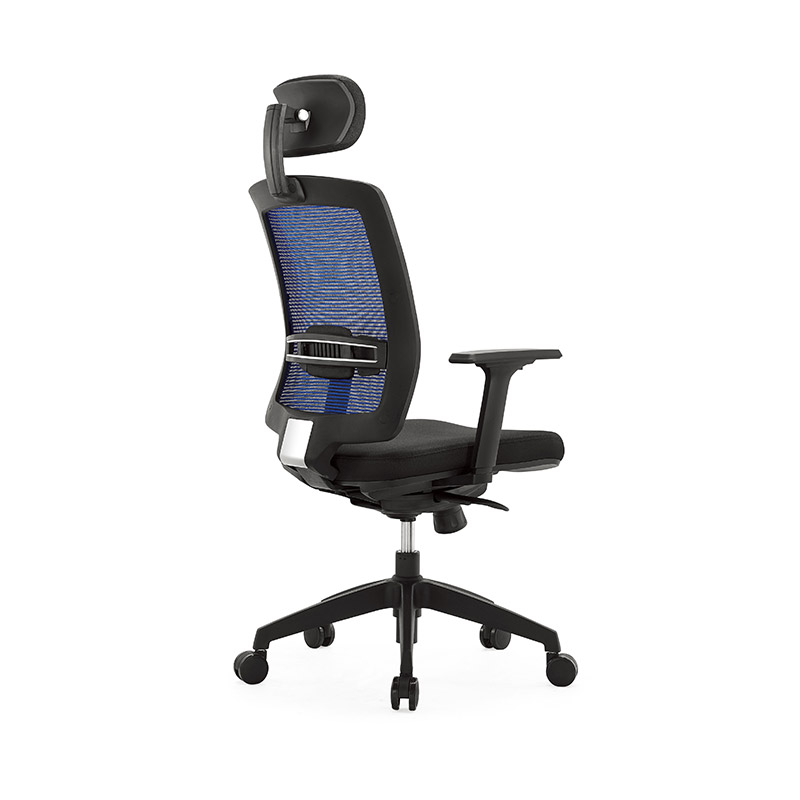 Alpha office chair with adjustable height, headrest, mesh backrest, foam seating and wheels