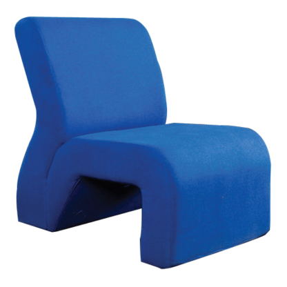 Alpha fabric lobby seat with foam cushion and without arms