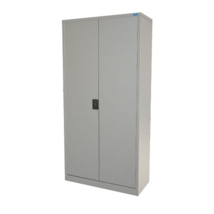 Alpha office steel cupboard with two doors and shelves