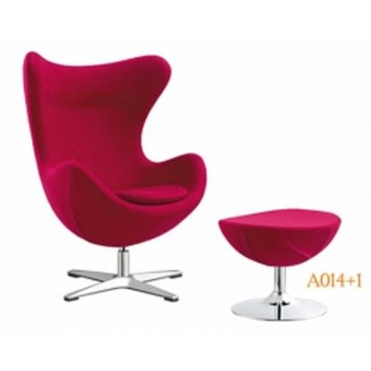 Alpha fabric accent chair with aluminium base and foam seating