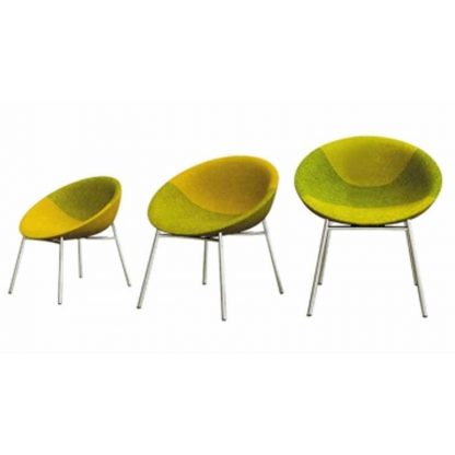 Circular soft seating chairs from Alpha