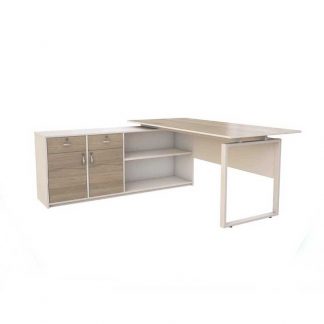 Ergonomic & Wooden office desk by Alpha for Managers