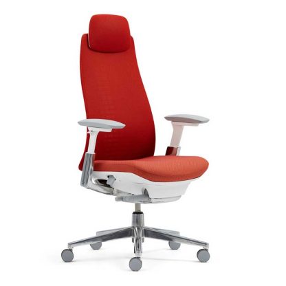 Haworth Fern executive chair with an adjustable headrest by Alpha Industries