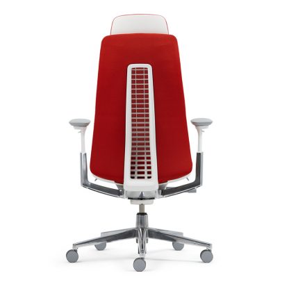 Haworth Fern executive chair with an adjustable headrest by Alpha Industries