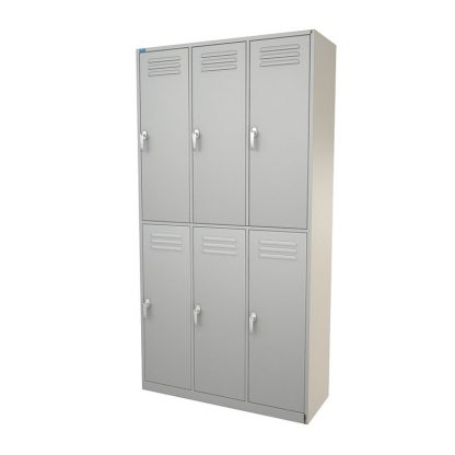 6 unit workmen locker with ventilation louvre by Alpha Sri Lanka