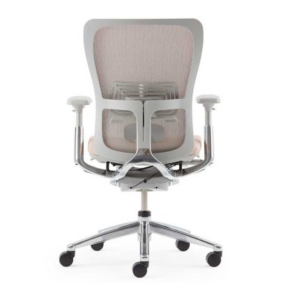A zody chair featuring a patented Pelvic and Asymmetrical Lumbar (PAL) back system by Alpha