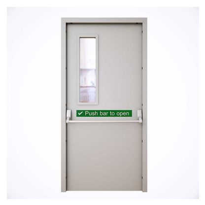 Metal fire-rated exit door by Alpha Industries Sri Lanka