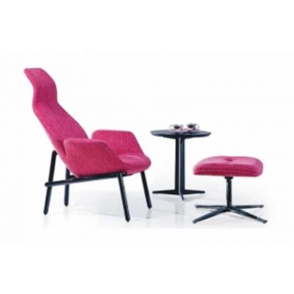 Alpha red soft seating chair with long backrest