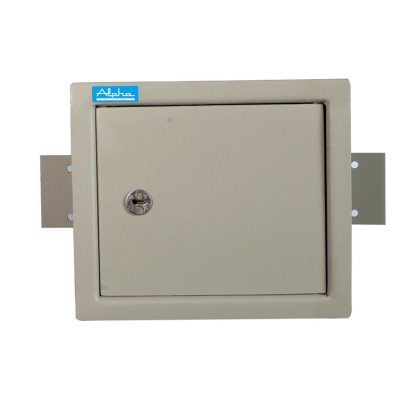 Standard steel security wall safe with lock and key combination by Alpha Industries