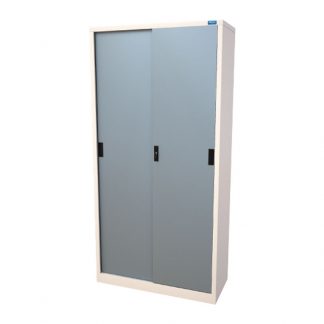 Sahara steel sliding door with adjustable shelved by Alpha